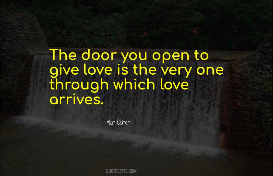 Love Open Door Quotes #1744888