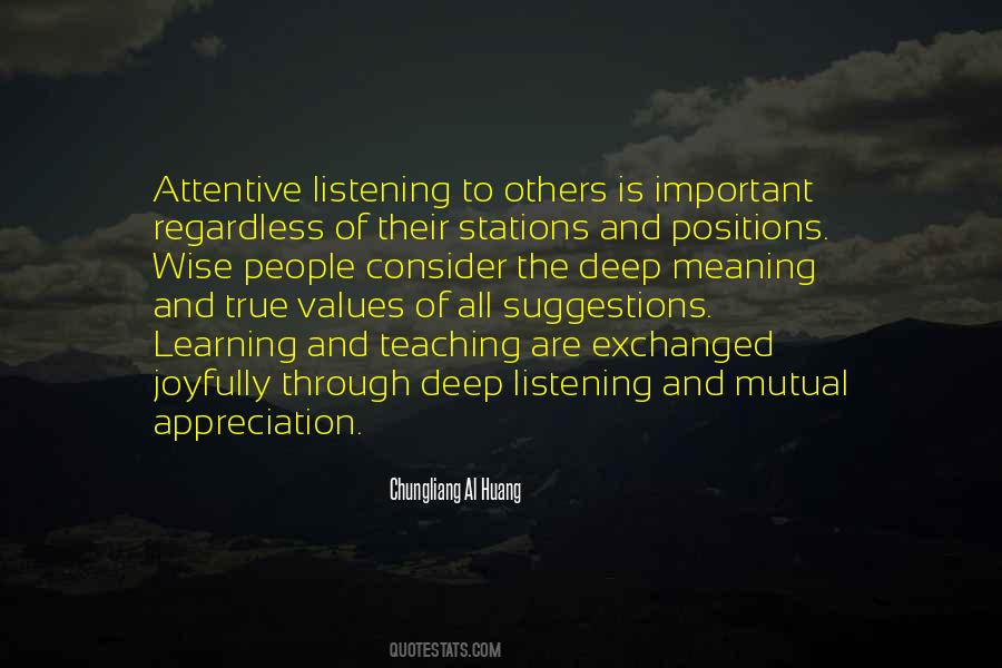 Quotes About Deep Listening #595678