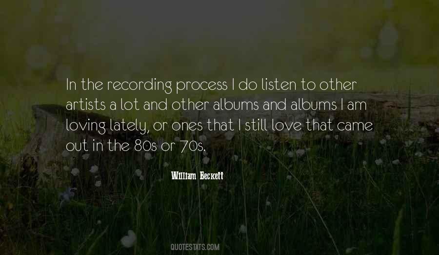 Love Recording Quotes #1682838