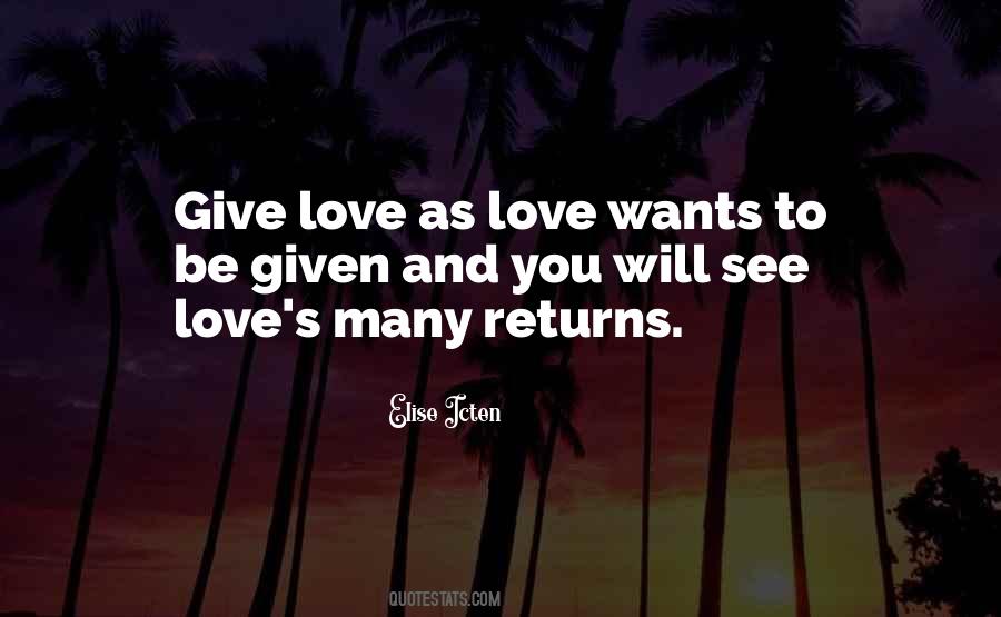 Love Returns Quotes #1674468