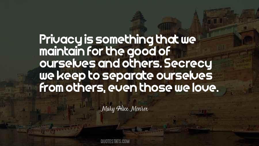 Love Secrecy Quotes #1804459