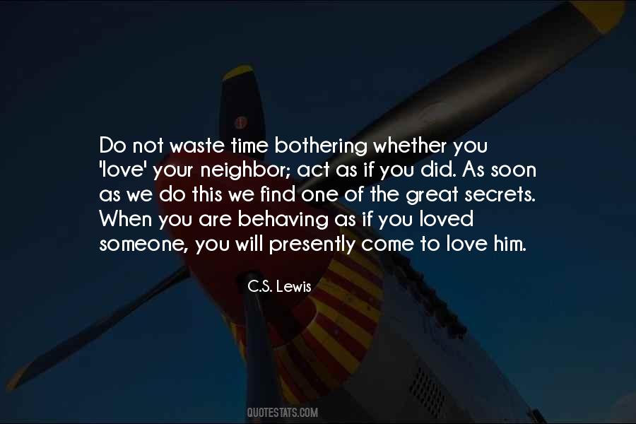 Love Time Waste Quotes #1577475