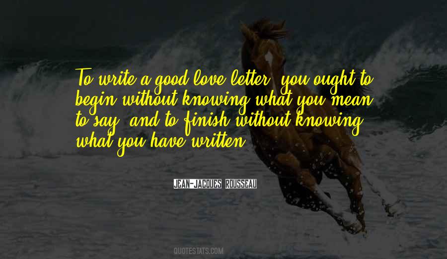 Love Without Knowing Quotes #1065185