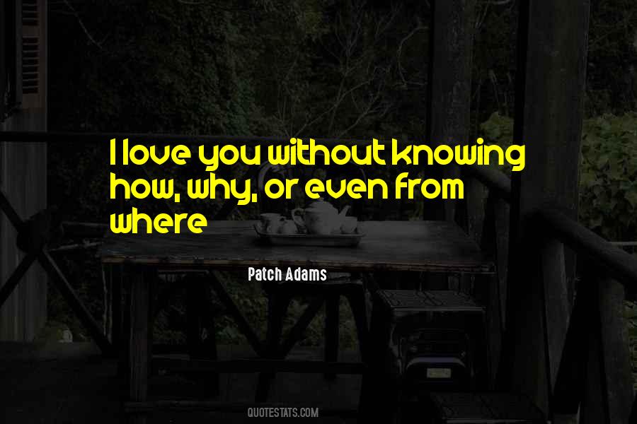 Love Without Knowing Quotes #1286145