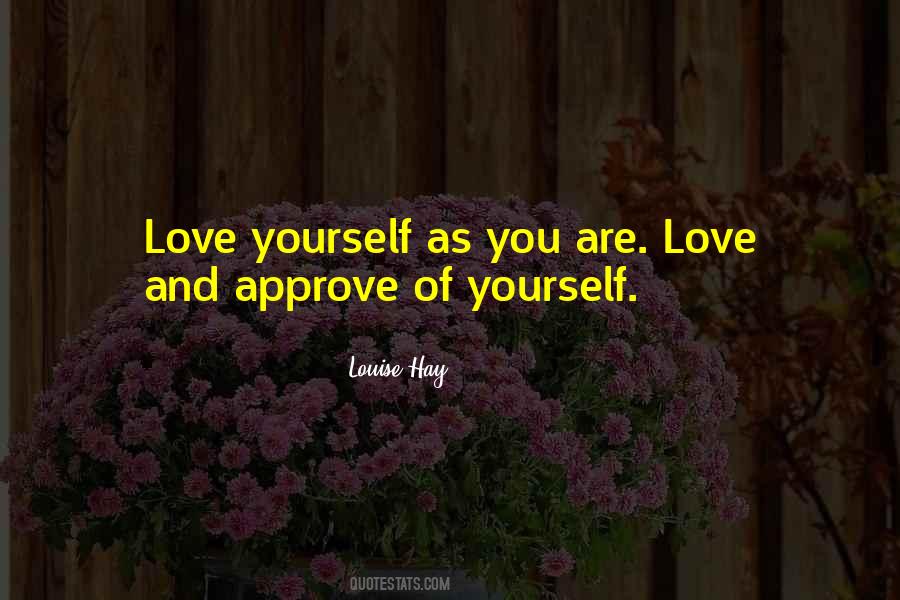 Love Yourself As You Are Quotes #1552124