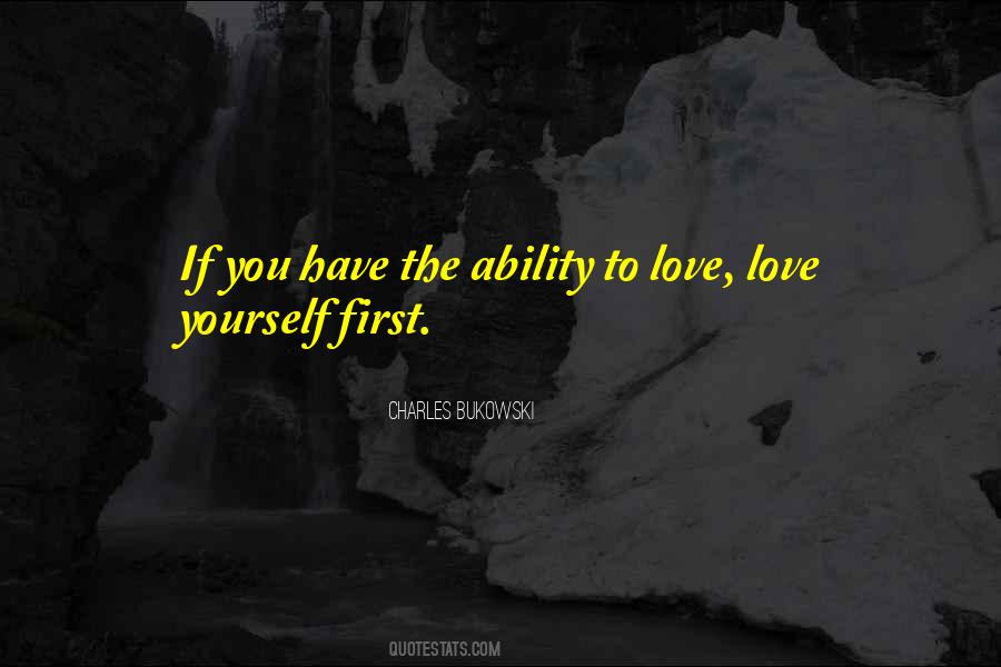 Love Yourself First Quotes #242480