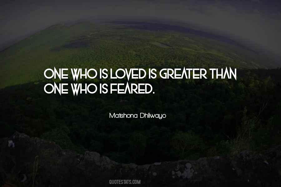 Loved Or Feared Quotes #278148