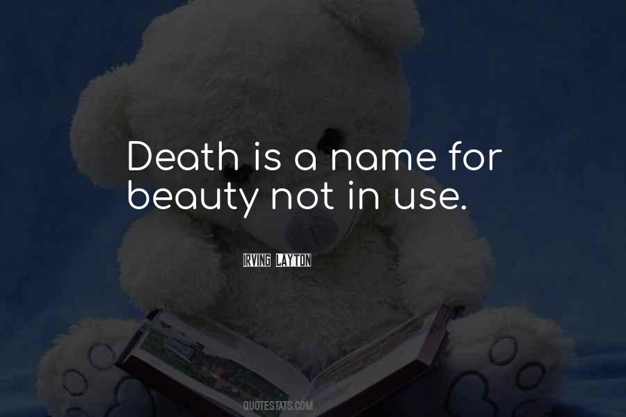 Quotes About Death Beauty #501257