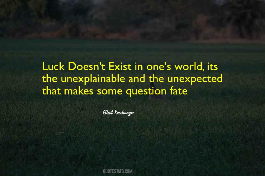 Luck Doesn't Exist Quotes #270973