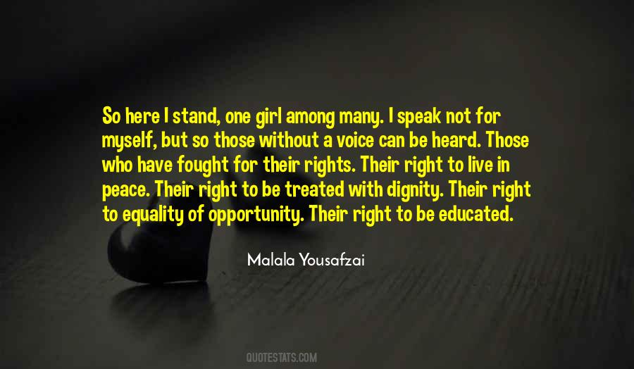 Malala Yousafzai Women's Rights Quotes #195211