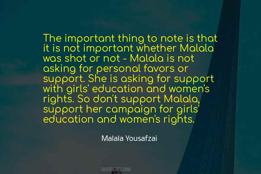 Malala Yousafzai Women's Rights Quotes #799593