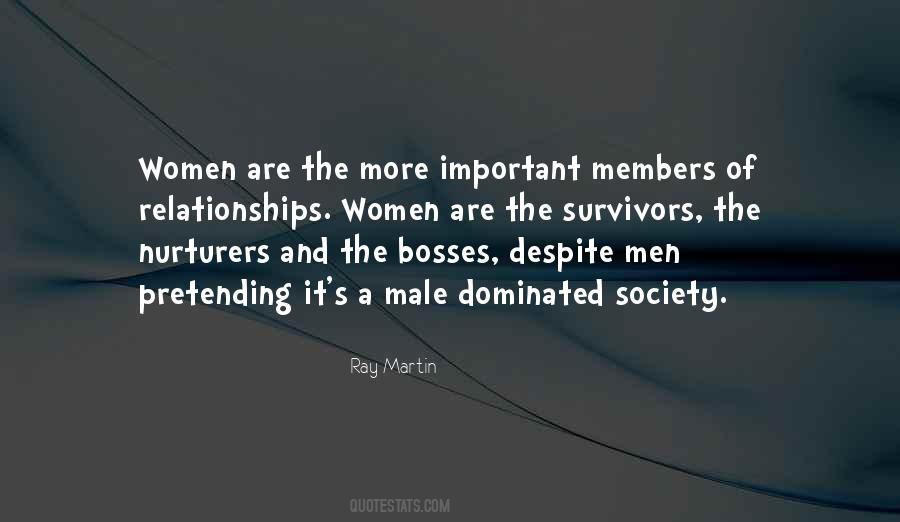 Male Dominated Quotes #894084 Male Dominated Quotes #894084