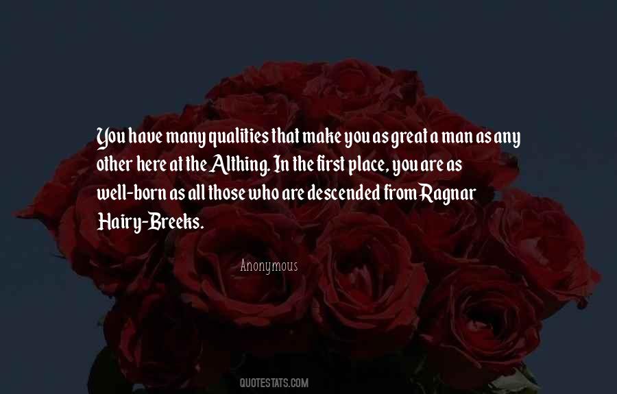 Man Qualities Quotes #525051