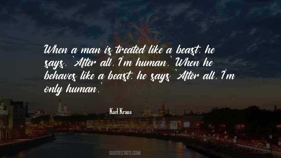 Man Vs Beast Quotes #87961