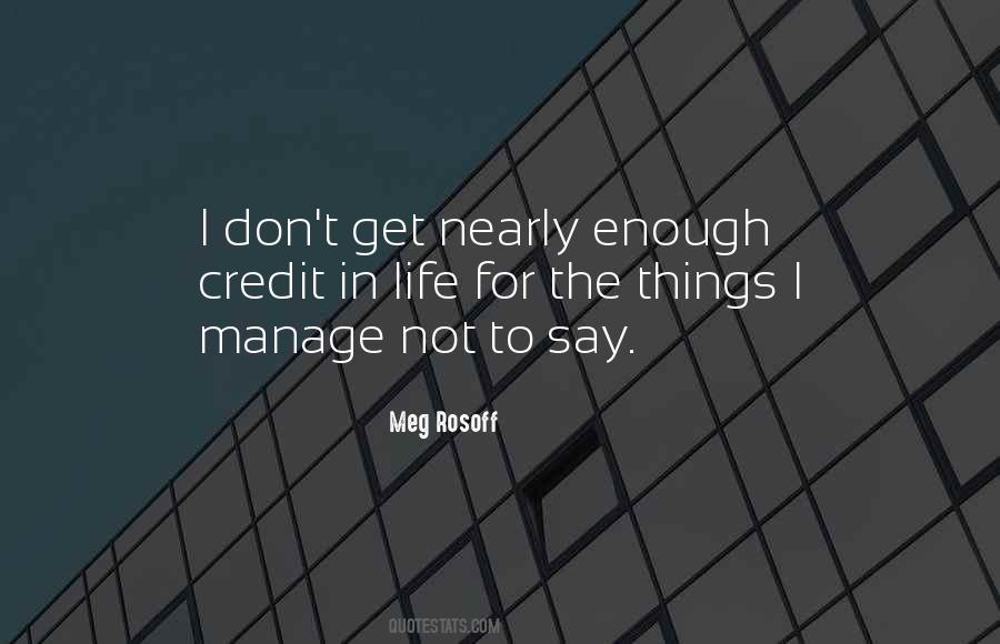Manage Life Quotes #189257