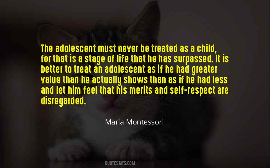 Maria Montessori Adolescent Quotes #924206