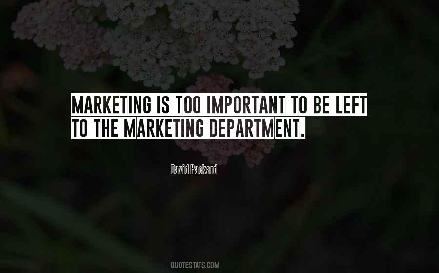 Marketing Department Quotes #1573455