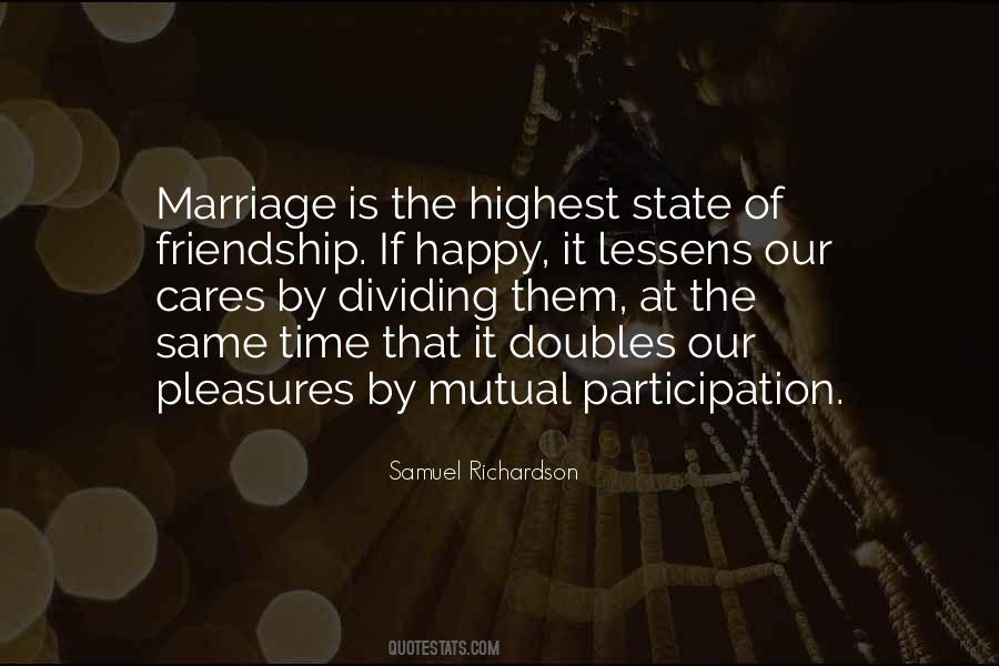 Marriage Is Friendship Quotes #171785