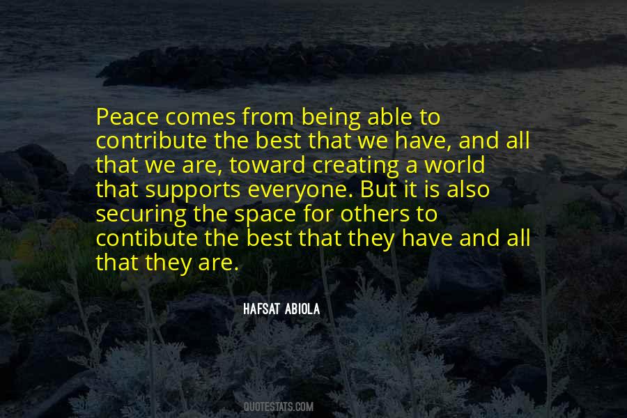 Quotes About Creating Peace #165451