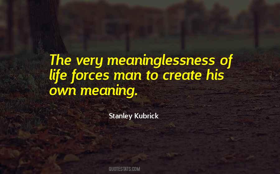 Meaninglessness Of Life Quotes #1261976