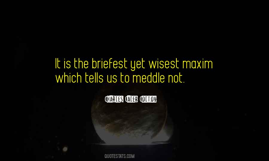 Meddle Quotes #830893