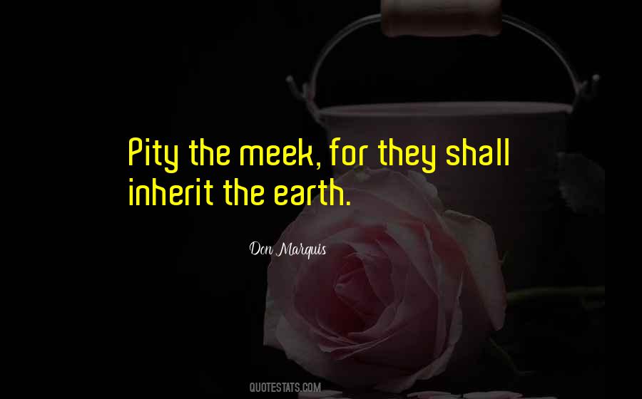 Meek Inherit The Earth Quotes #13916