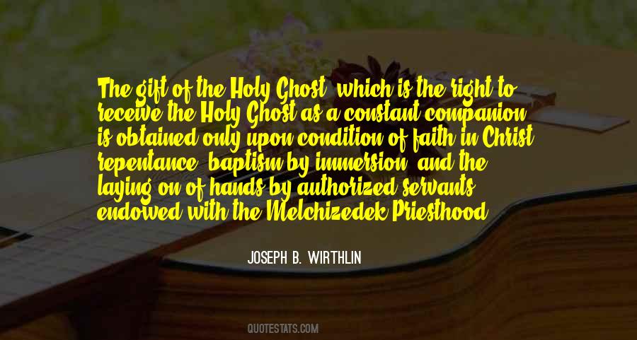 Melchizedek Priesthood Quotes #779865