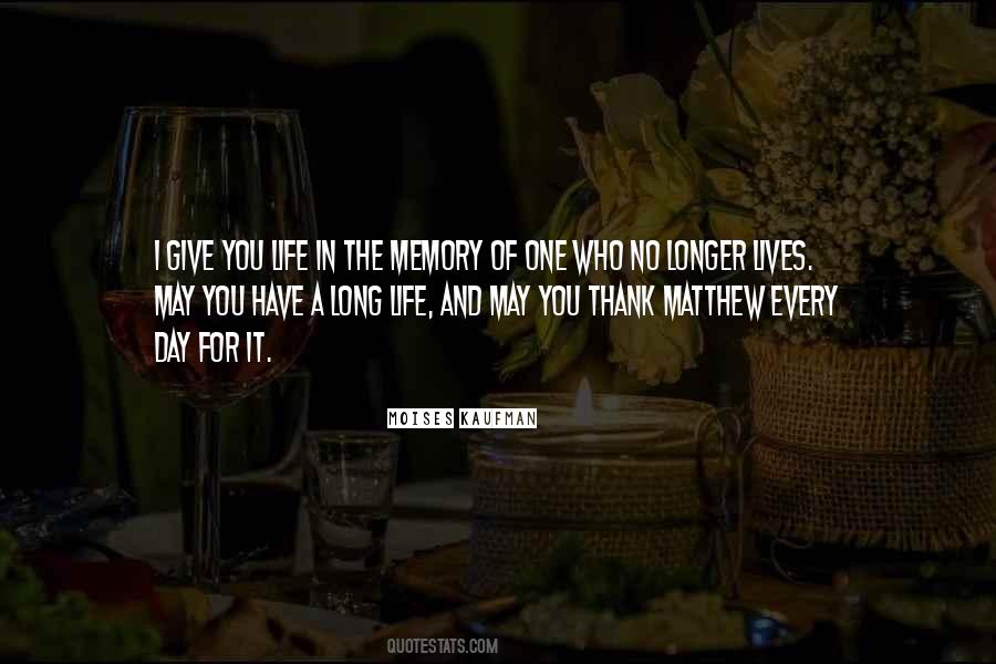 Memory Of Quotes #1415672