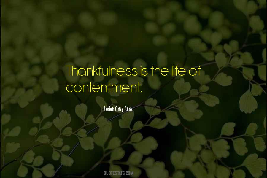 Quotes About Contentment Of Life #163355