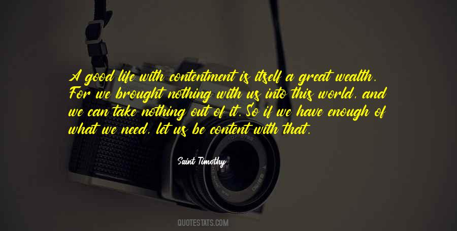 Quotes About Contentment Of Life #260609
