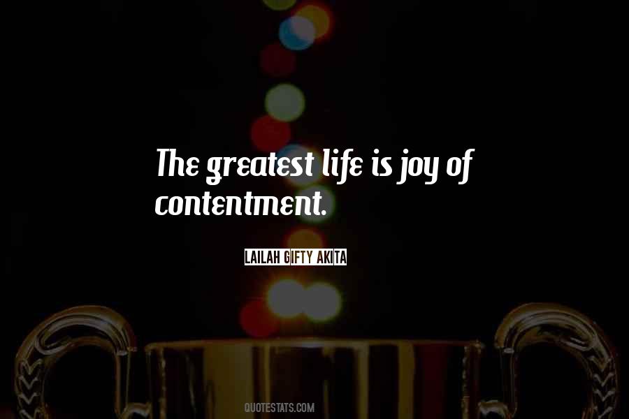 Quotes About Contentment Of Life #383540