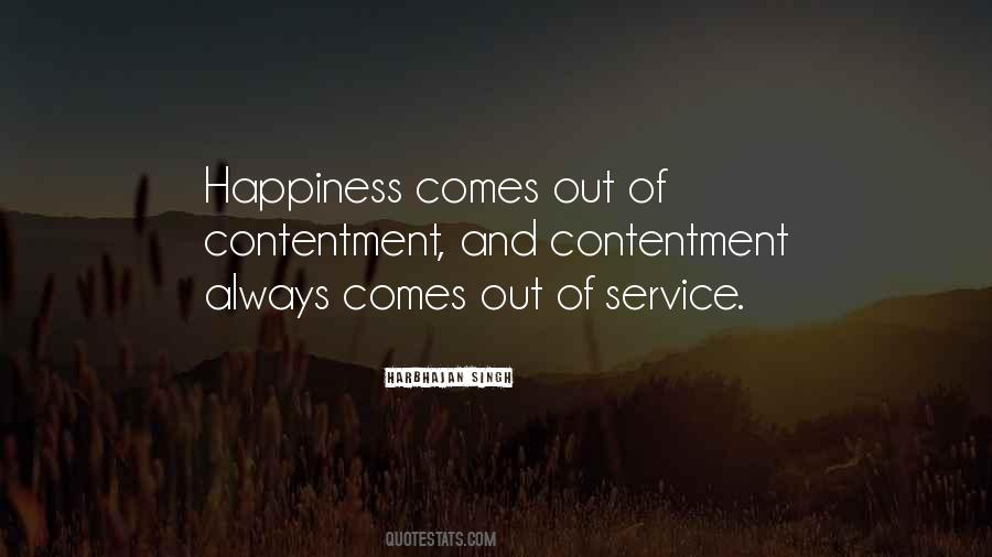 Quotes About Contentment And Happiness #671246