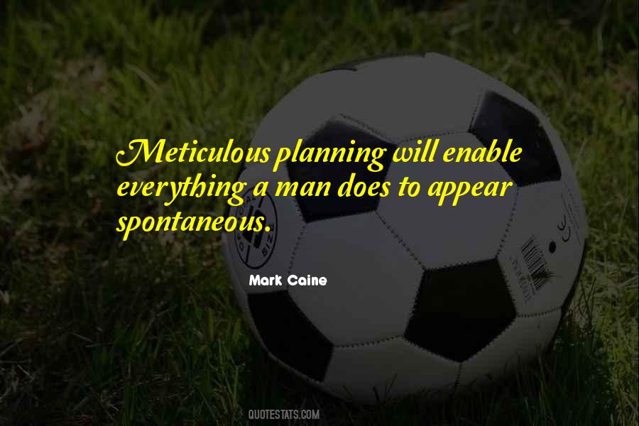 Meticulous Planning Quotes #1537171