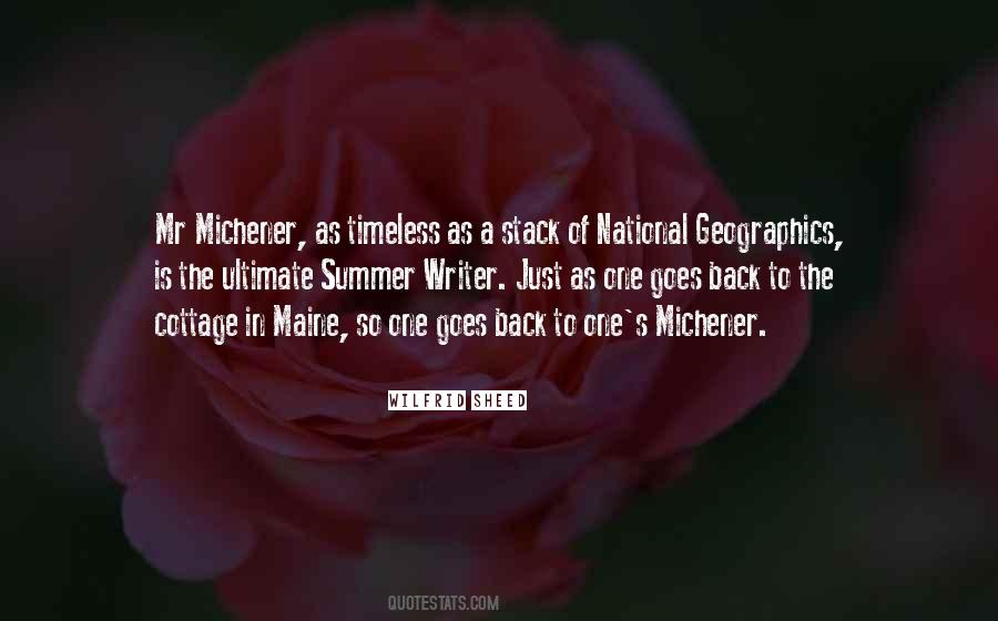 Michener Quotes #715538