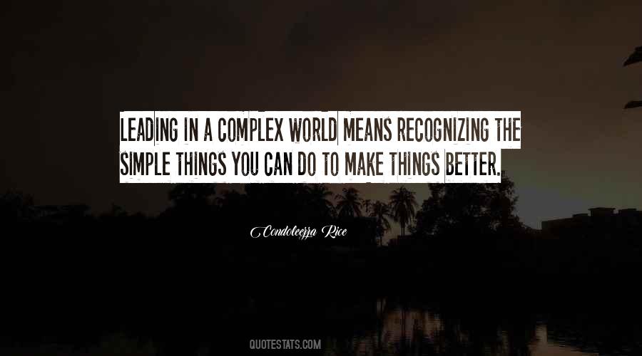 Quotes About Complex World #895582