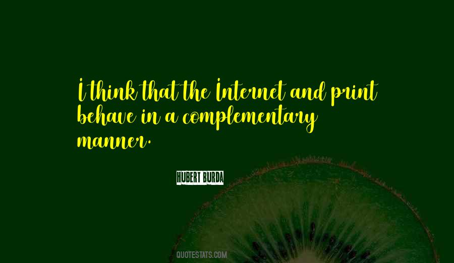 Quotes About Complementary #640725