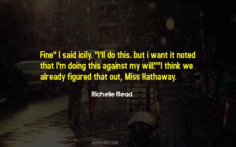 Miss Hathaway Quotes #1449522
