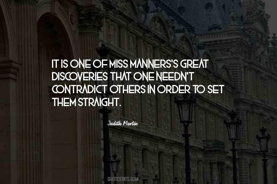 Miss Manners Quotes #878406