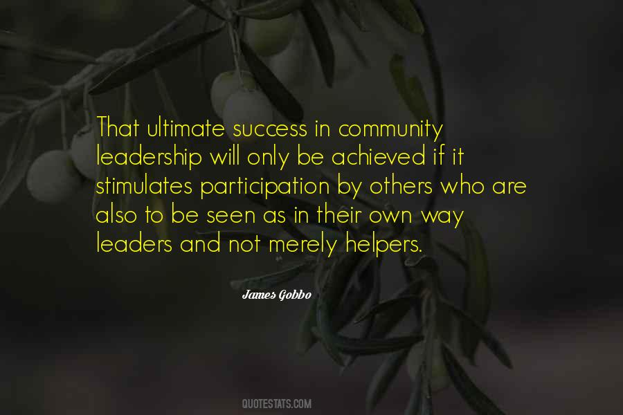 Quotes About Community Leadership #141047