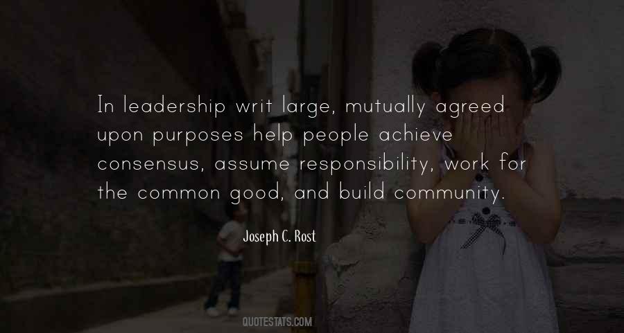 Quotes About Community Leadership #1564420