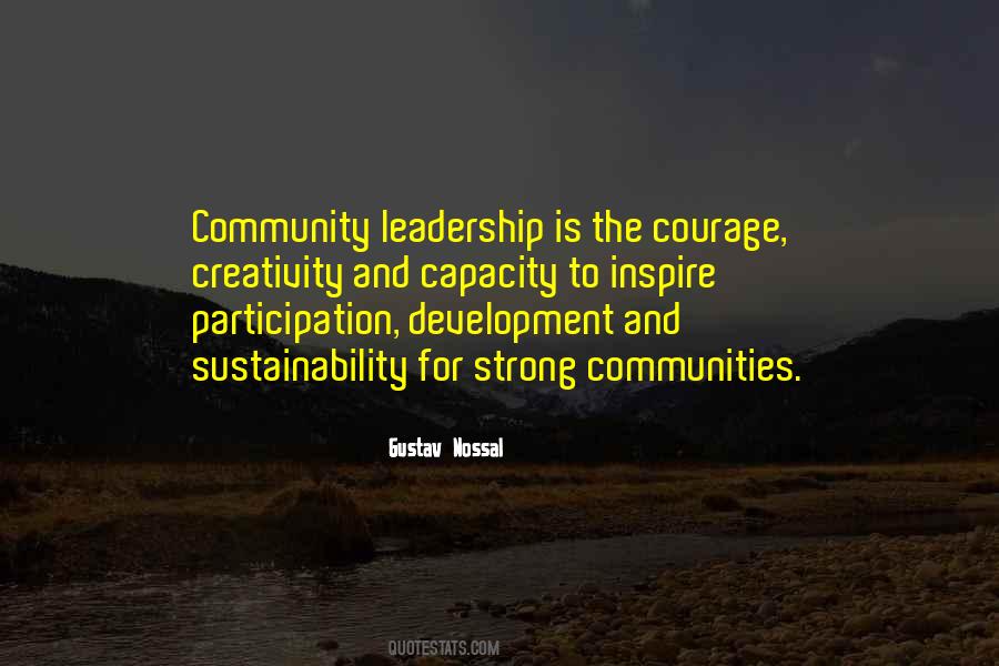 Quotes About Community Leadership #1589055