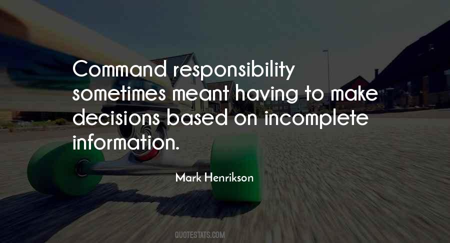 Quotes About Command Responsibility #1693088