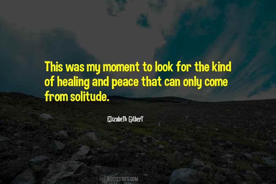 Moment Of Solitude Quotes #523316