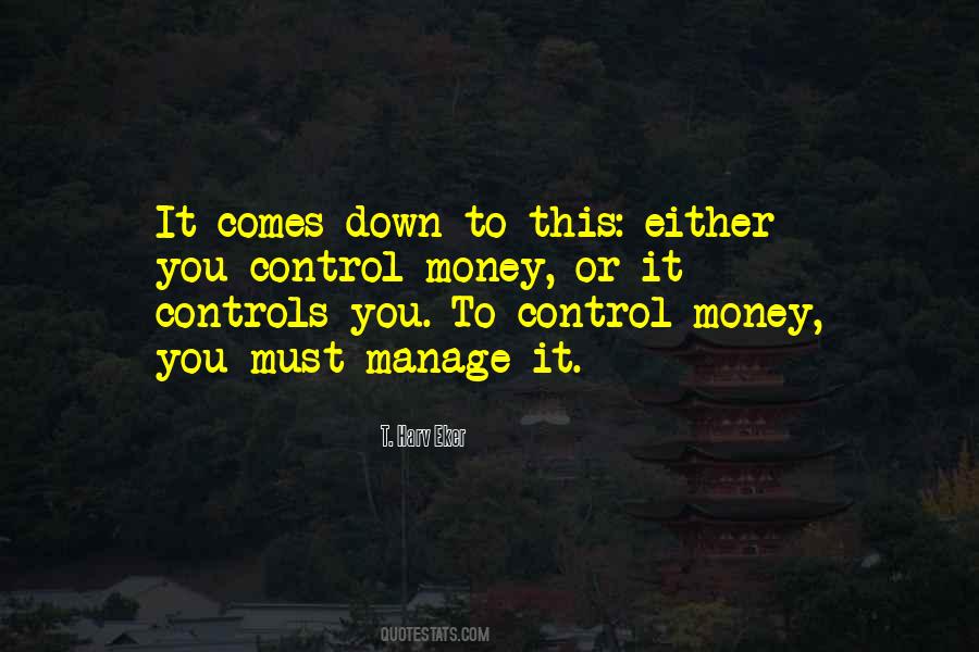 Money Controls Quotes #1562459