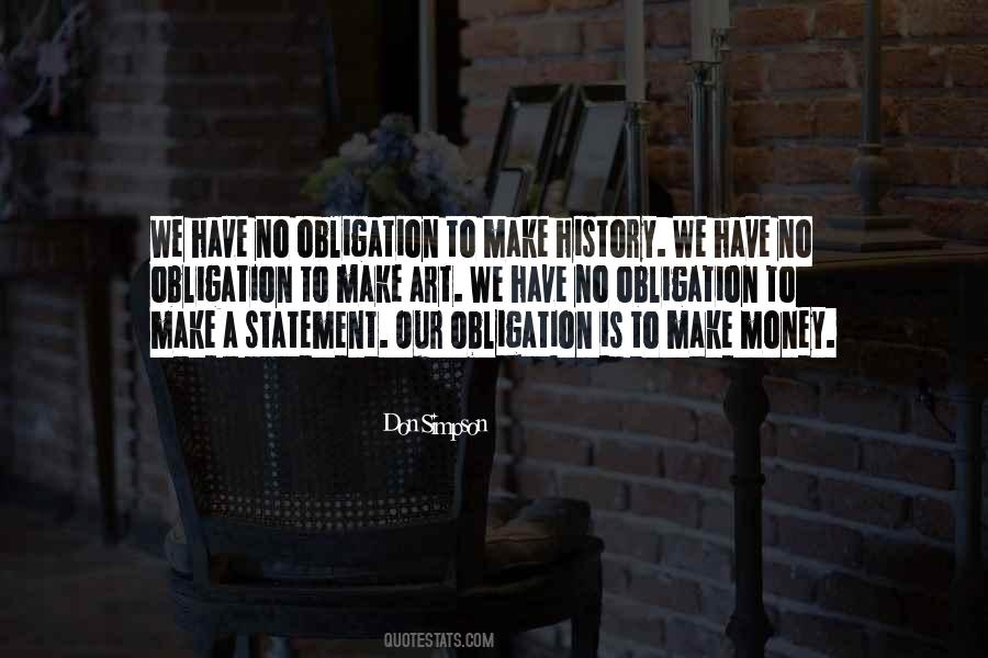 Money Obligation Quotes #636827