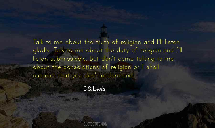 Quotes About Talking About Religion #1489833