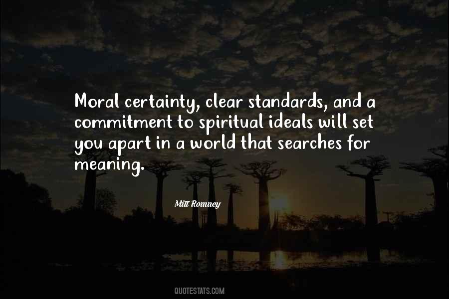 Moral Standards Quotes #20530