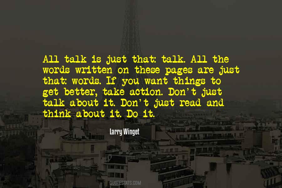 Quotes About Talk And No Action #1763810