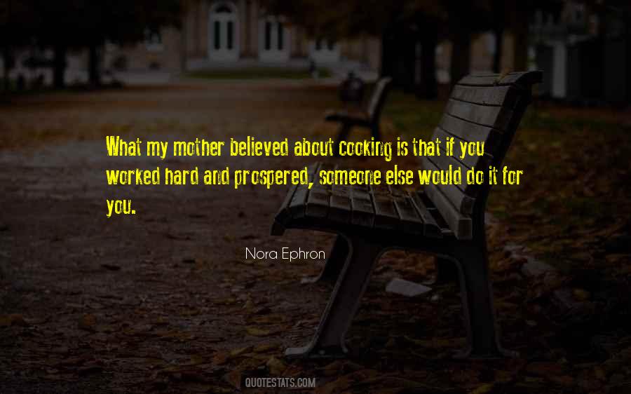 Mother's Cooking Quotes #127110