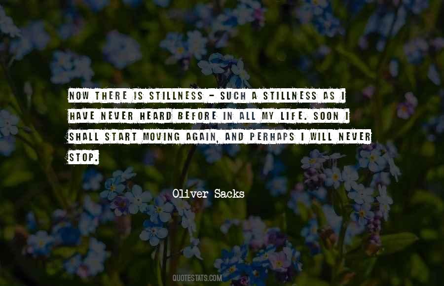 Moving Into Stillness Quotes #1163196